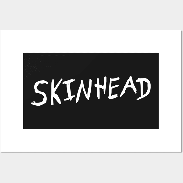 Dark and Gritty SKINHEAD sketch text font logo Wall Art by MacSquiddles